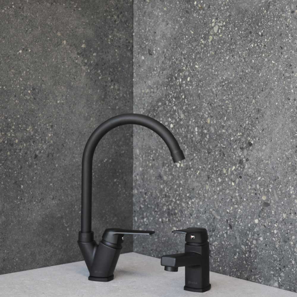 Monomando Lavaplatos Módena Negro Mate