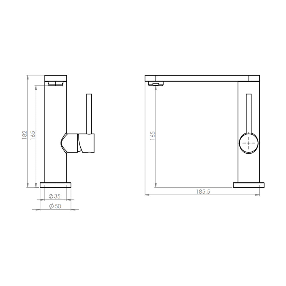 Monomando Lavamanos Veroli Inox Satinado
