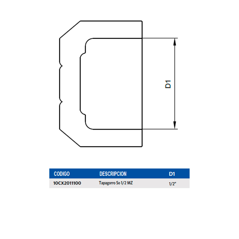 Tapagorro para Agua So 1/2
