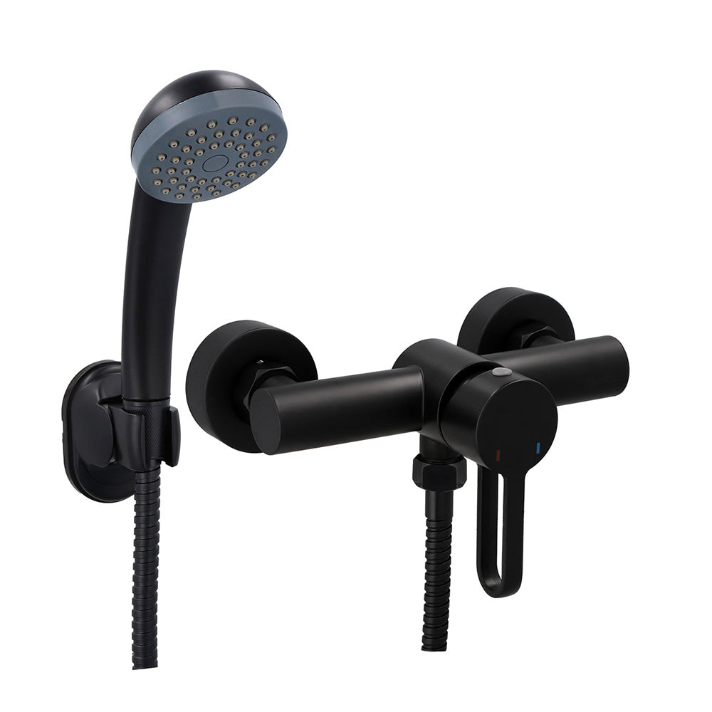 Monomando Ducha Rizzo Negro Mate