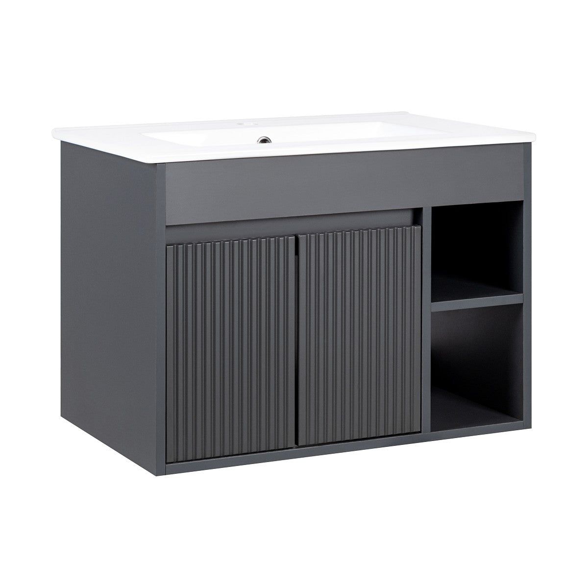 Mueble de Baño Completo Lille Dark Grey Texturado