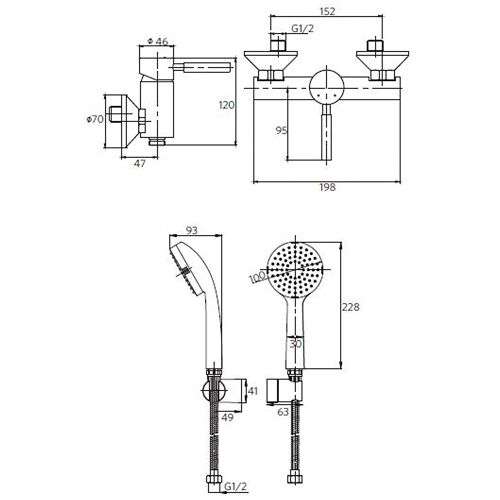 Monomando Ducha Oz Cromo