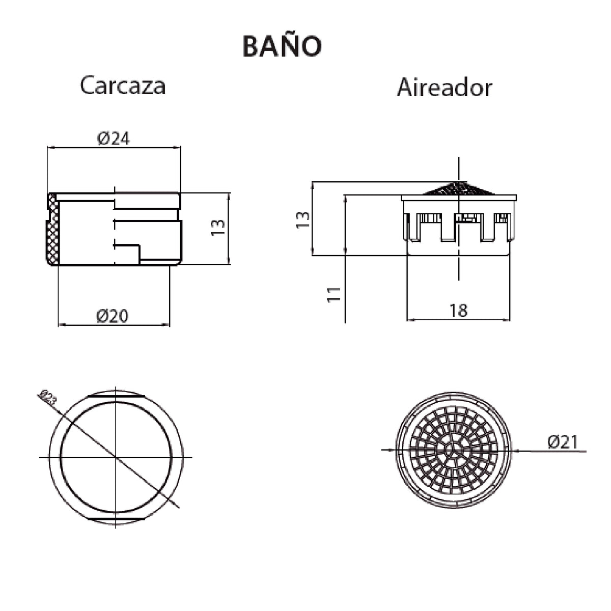 Set de 2 Aireadores Alta Gama