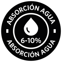 Absorción Agua 6-10%