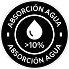 Absorción agua mayor 10%