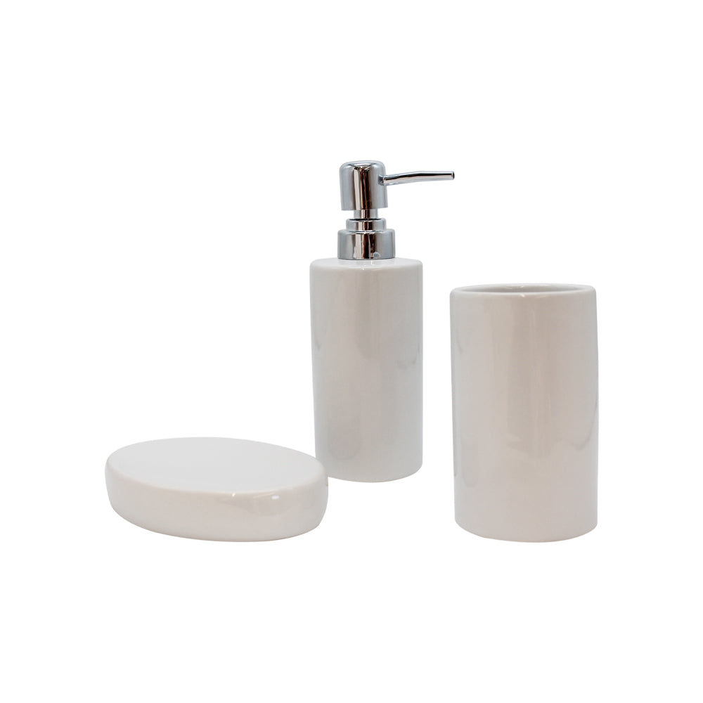 Kit Accesorios Baño Cerámico 3 piezas
