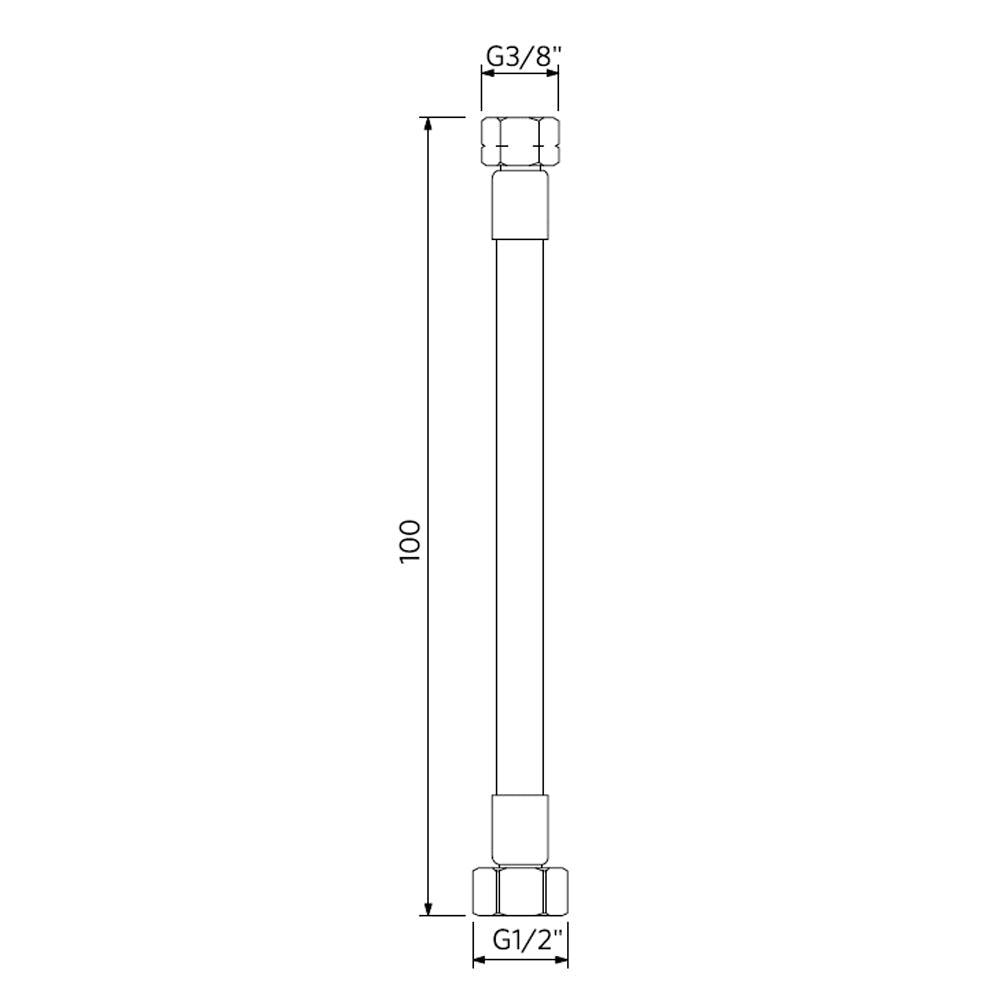 Flexible para Gas HI-HI 1/2 x 3/8 en 100 cm - Stretto Chile